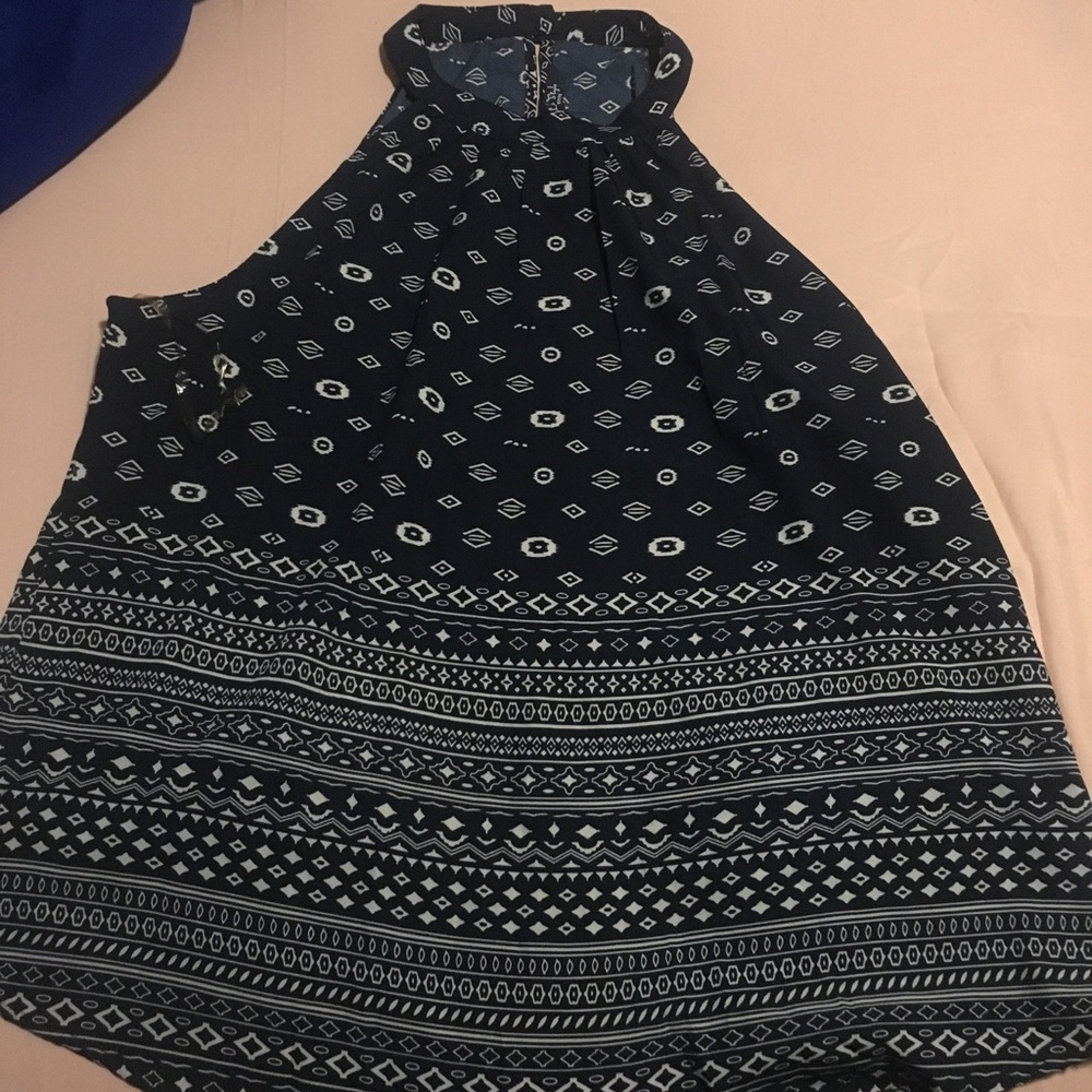 Halter neck printed blouse